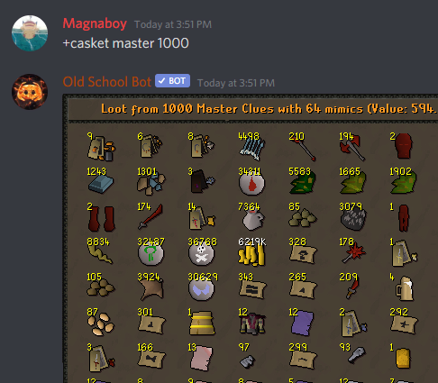 Clue simulator command image.